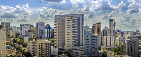 Fototapeta premium Panoramic view of Belo Horizonte, the capital of the state of Minas Gerais , Brazil.