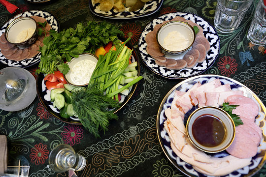Various appetizers on a table