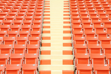 Stairway among chairs on Grandstand