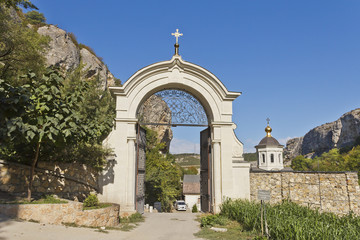 The entrance to the grounds of the Dormition monastery.Bakhchisarai.Crimea.Russia.