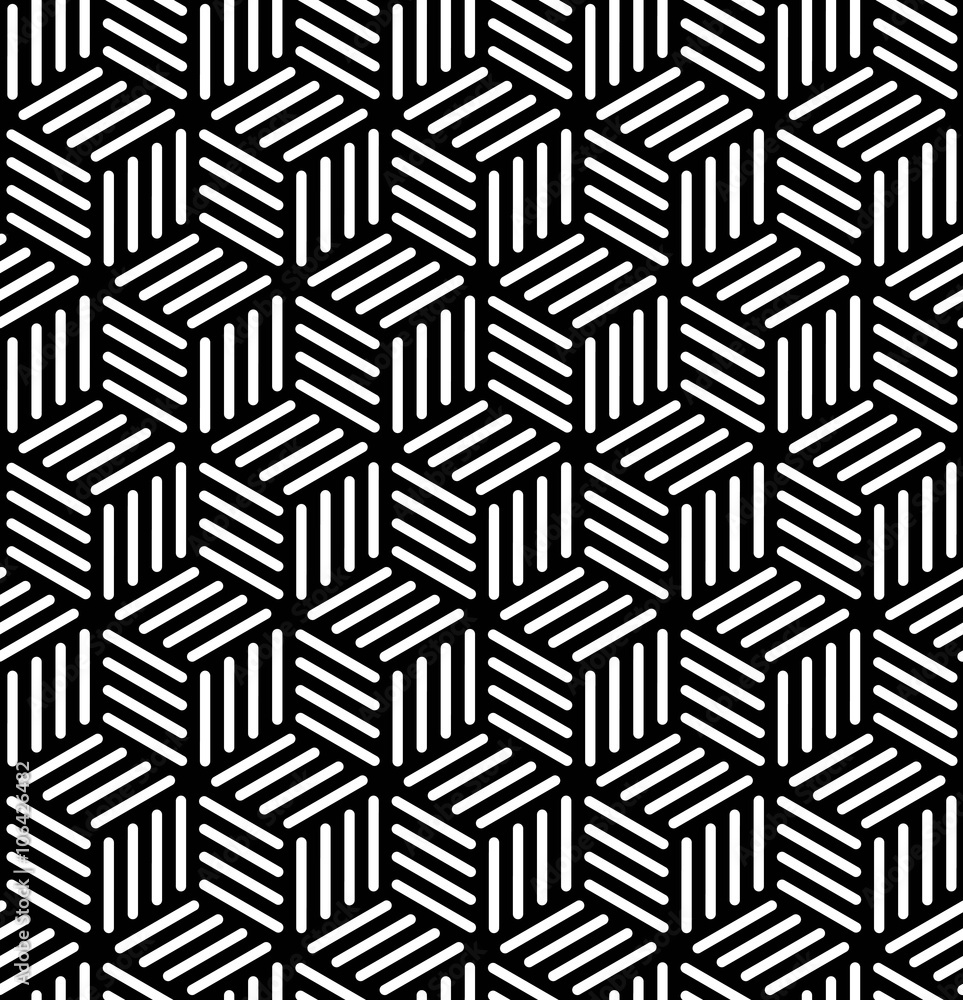 Wall mural vector seamless texture. modern abstract background. repeated monochrome pattern of blocks.
