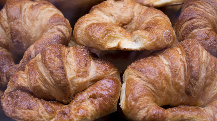 Several stacked croissant