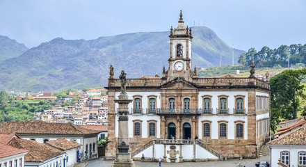 OURO PRETO , BRAZIL .Teradentes square 
