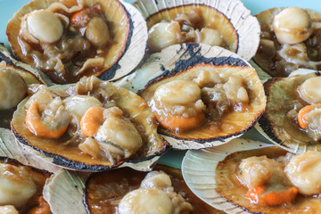 Scallop in Shell garlic fans steamed