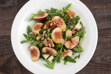 Fig with rucola