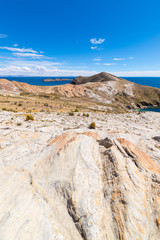 Panorama on Island of the Sun, Titicaca Lake, Bolivia
