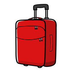 Graphic illustration of a travel bag