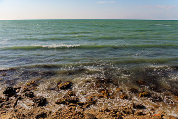 Sea shore in sunny day