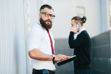 Fototapeta premium Two businessman at work