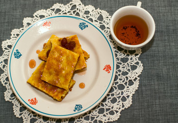 breakfast with cheesecake