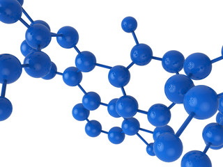 blue molecule structure