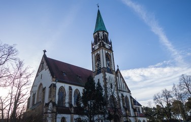 Fototapeta na wymiar Heilig-Kreuz-Kirche Röthebach
