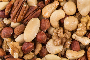 lot of different types of nuts