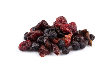 Dried cranberries, cherries and blueberries