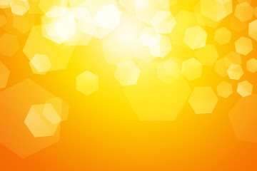 yellow sparkle blur hexagon background