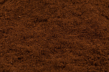 Coffee powder closeup