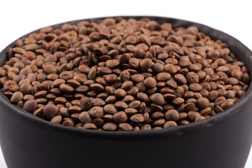 Lentils Isolated on White Background