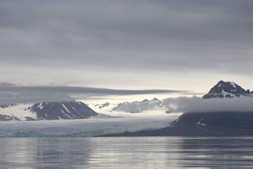View from Forlandsundet, Svalbard, Arctic.