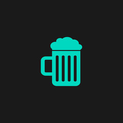 Beer mug flat icon