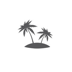 Fototapeta na wymiar Tropical vacation. Palm isolated background. Palm icon. Palm vector illustration. Tropical island. Concept leisure travel tourism. Hawaii island illustration.