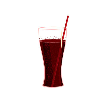Soda icon. Soda vector illustration. Soda isolated background. Soda flat design. Soda drink, refresh icon. Soda glass cup