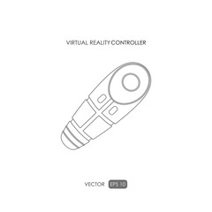 Hand controller for virtual reality system. Outline drawing