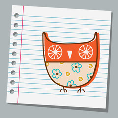 notebook paper owl