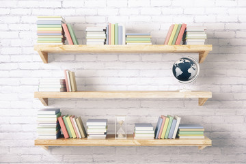 Shelves with items on brick © Who is Danny