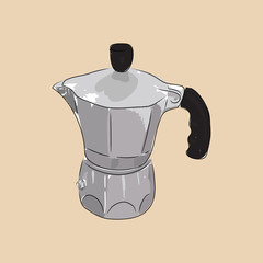 Coffee maker geyser, vector illustration - 106441221