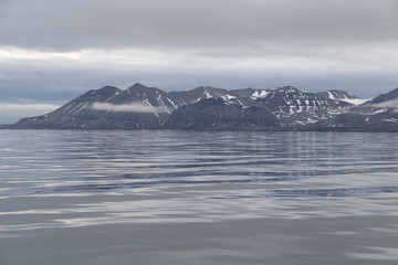 View from Forlandsundet, Svalbard, Arctic.