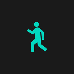 Man walk icon vector