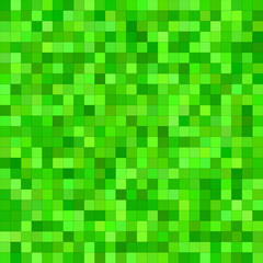 Green color square mosaic vector background