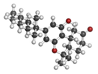 Nabilone antiemetic drug molecule. 