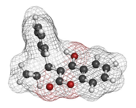 Phenprocoumon anticoagulant drug molecule (vitamin K antagonist)