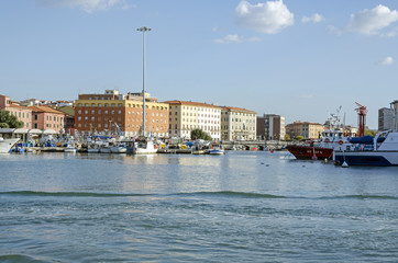 Obraz premium Livorno,Darsena vecchia e darsena nuova.