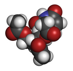 Uridine triacetate drug molecule. 