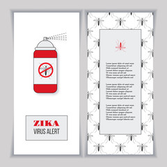 Zika virus graphic design elements.