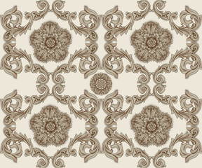 seamless pattern in Baroque Style