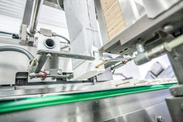 Production of ice-cream at factory
