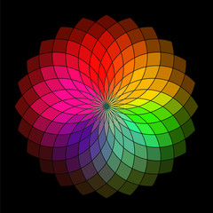 Obraz premium Koło wektor styl tęczy