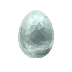 Easter egg clipart. Vector illustration isolated with white background. Poly art