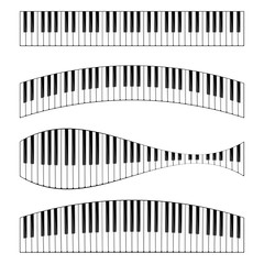 Vector illustration. Musical flat background. Piano key, keyboard. Melody. Instrument.