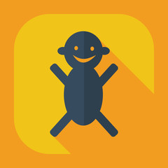 Flat modern design with shadow icons toys