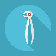 Flat modern design with shadow dental pliers