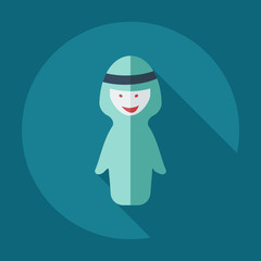 Flat modern design with shadow icons islam