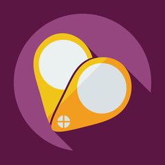 Flat modern design with shadow icon optics