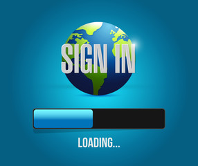 sign in global loading bar illustration
