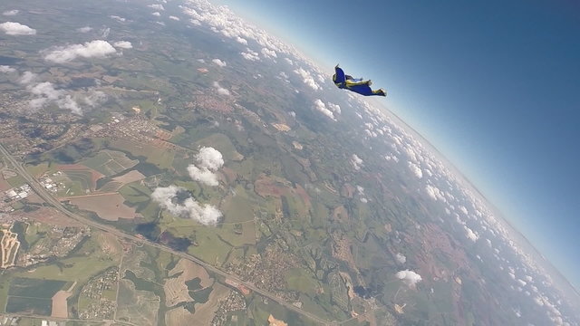 Skydiver wing suit