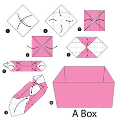 step by step instructions how to make origami A Box.