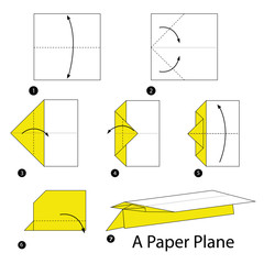 step by step instructions how to make origami A Paper Plane.